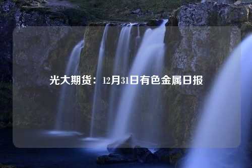 光大期货：12月31日有色金属日报