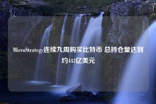 MicroStrategy连续九周购买比特币 总持仓量达到约443亿美元