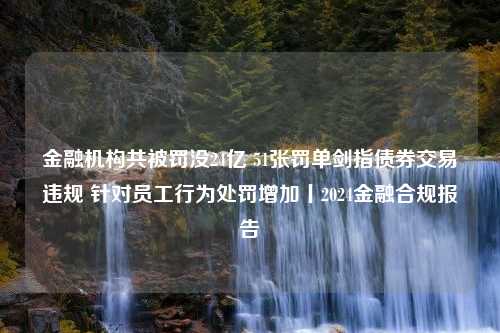 金融机构共被罚没24亿 51张罚单剑指债券交易违规 针对员工行为处罚增加丨2024金融合规报告